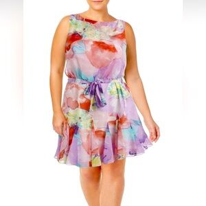 Lauren by Ralph Lauren Women's Floral Flare Georgette Dress